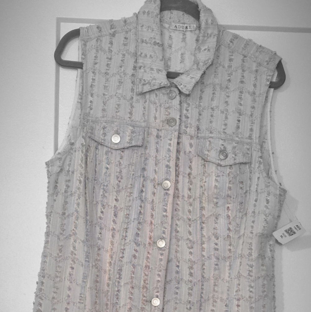 Adore Textured Sleeveless Tunic - Pastel Colors G